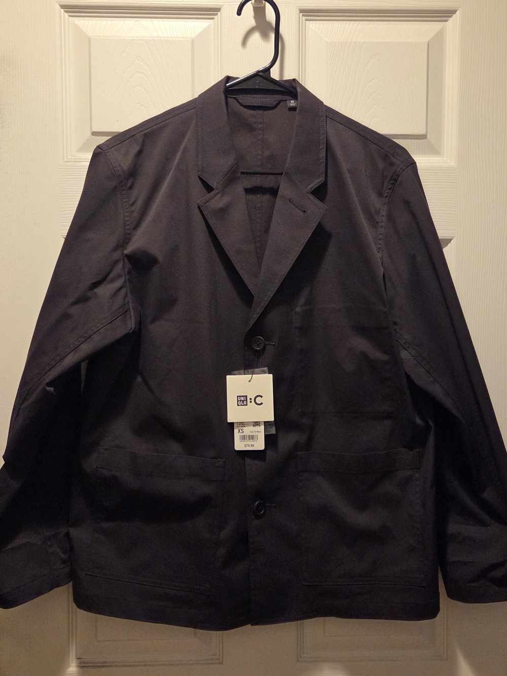 NWT Uniqlo C Men's Work Jacket Boxy Relaxed XS Extra Small Wine Purple 3 Button